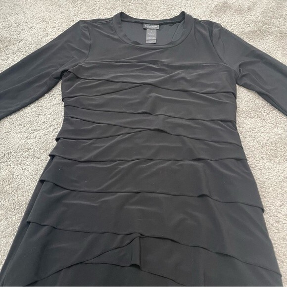 Bisou Bisou Black Layered Stretchy Dress Size 6 - Picture 4 of 10